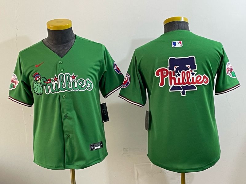 Youth 2026 Philadelphia Phillies Blank Green Game Nike MLB Jersey style 04-0